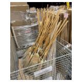 Crate FULL of Straw Brooms. ULine Collapsible