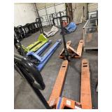 2 FRANKLIN 2.5 TON PALLET JACKS. 1 IS MISSING