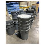 BUNDLE OF 5 LARGE TRASH CANS. MISC NAME