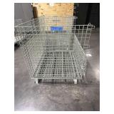 2 METAL CRATES. 47ï¿½x43ï¿½x40ï¿½