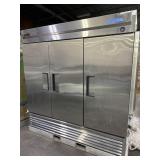 True Manufacturing three-section reach-in