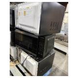 3 microwaves. Brands include GE Hamilton Beach