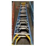 SET OF 3 WERNER 8ft A-FRAME ALUMINUM STEP