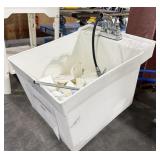 Large Utility Tub Sink White No Legs with