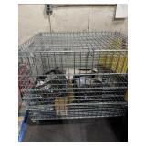 METAL CRATE WITH VARIOUS MISCELLANEOUS ITEMS.