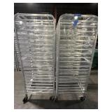 Set of 2 Mobile aluminum commercial sheet pan