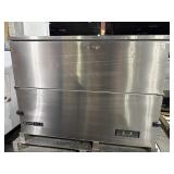 Maxx Cold milk cooler shown is a stainless steel