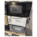 Bundle of 4 microwaves. Brands include Sharp,