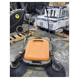 Used Haaga 497 electric push sweeper. Made in