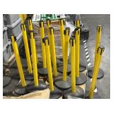 5 Uline Crowd Control Posts w/ Retractable Belt