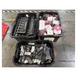 3 Tubs Lot Motorola CP100d two-way radios with