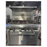 ROYAL SIX BURNER GAS STOVE AND OVEN. KNOB NEEDS