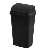 BUNDLE OF 5 STERLITE WASTE BASKETS. SWING TOP