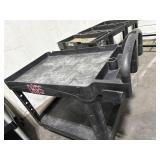 RUBBERMAID HEAVY DUTY PUSH CART. BLACK. TWO