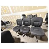 SET OF THREE OFFICE CHAIRS.
