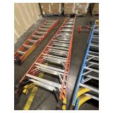 SET OF 2 WERNER 12ft A-FRAME ALUMINUM STEP