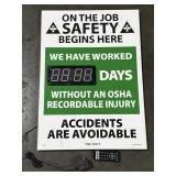 Accuform Safety Sign "Days Without An Injury" Sign