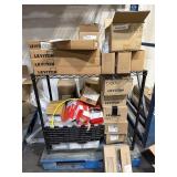 SHELF AND VARIOUS MISCELLANEOUS ITEMS. UNKNOWN