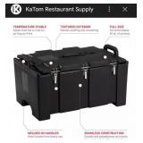 FOUR Cambro 40-Qt. Black Polyethylene Top Loading