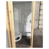 This item is a prefabricated shower and toilet