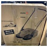 Haaga 497 electric push sweeper new in box. Made