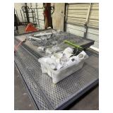 BUNDLE OF BARBWIRE FENCE, PVC CONNECTOR PIPES,