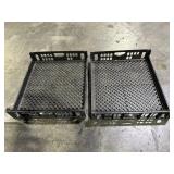 2 HEAVY DUTY EXTRA LARGE BREAD TRAYS. BLACK.