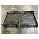 2 HEAVY DUTY EXTRA LARGE BREAD TRAYS. BLACK.