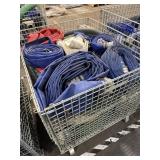 Various flat hoses and round hoses typically used