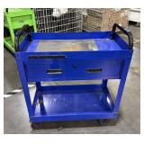 US General 30 inch blue 1 drawer service cart.