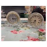 Two Quartz Crystal Desk Clocks