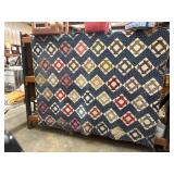 ' Hole in Barn Door'  Handmade Quilt Dated 1890.