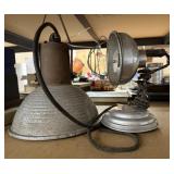 Vintage Galvanized Pendant Shop Light & Heat Lamp