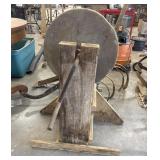 Antique Stone Grinding wheel, a primitive tool