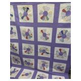 1935 DRESDEN PLATE QUILT. 6ï¿½2ï¿½x6ï¿½. LAVENDER