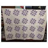Lavender Farmhouse Windmill Quilt Antique Handmade