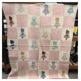 Vintage Sunbonnet Sue Dutch Doll Handmade Quilt