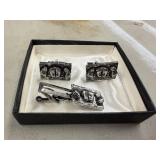 Pewter Cuff Links, New Dad & Baby, Babyï¿½s Feet