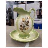 Vintage Ceramic Wash Pitcher and Basin set