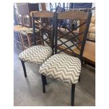Set of two industrial-style dining chairs