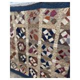 VINTAGE CROSS STRIP QUILT. 6ï¿½x1'x 5ï¿½x9??.