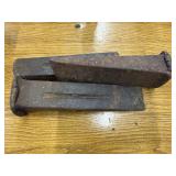3 CAST IRON WEDGES.