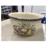 Casey Pottery fruit pattern crock bowl, handmade