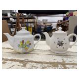 Two Small Vintage Floral Tea Pots, Tulips and