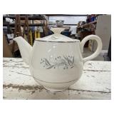 Vintage Homer Laughlin teapot in Celeste pattern,
