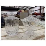 Crystal Biscuit Jar with Lid & Crystal Footed