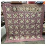 "Four Painted Star" Vintage Handmade Quilt bought