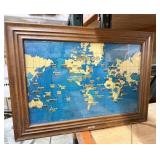 Mid-Century Howard Miller World Time illuminated