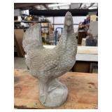 Concrete Hen Chicken Yard Art, Chipped Foot, Sold