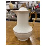 Vintage Bavarian Tea-Pot White and Gold